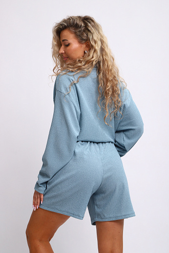 М467 Костюм Дана (рубашка+шорты), голубой