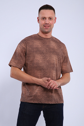 М439 Футболка оверсайз (коричневый)